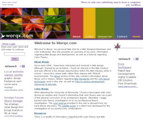 worqx.com: Worqx.com - Home Page - Design, development & Color Theory
