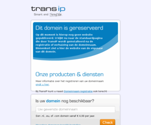 4wardvision.com: TransIP - Domein gereserveerd
