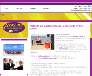 assistere.biz: Assistere - tajnički poslovi
online tajnica tajnički poslovi tajnica povremena tajnica mali leteći sitni uredski poslovi prijava radnika