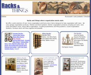 racksandthings.net: racks, garage racks, wine racks, bike racks, pot racks, organization, storage  -
 