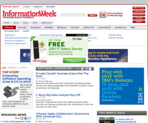 transformmagazine.com: InformationWeek | Software Tech Center
InformationWeek is the leading news and information source for information technology professionals and business managers with technology management and purchasing authority. InformationWeek.com's Software Tech Center is a timely, analytical source of news, analysis and case studies on software platforms and issues impacting enterprise IT organizations.