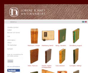 bibliofil.se: Lorenz B. Hatt Antikvariat
