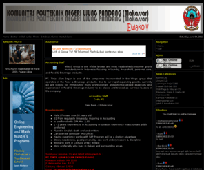 pantailosari.com: Website Alumni Politeknik Negeri Ujung Pandang (dulu Unhas)
Website Alumni Politeknik Negeri Ujung Pandang (Ex. Unhas) 