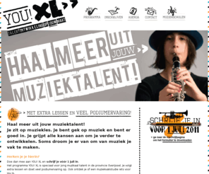 youxltalent.nl: You! XL talentontwikkeling op maat
Het programma YOU! XL is speciaal voor jong muzikaal talent in de provincie Overijssel. Je volgt extra lessen en doet veel podiumervaring op.