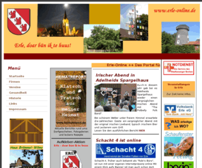 erle-online.de: Erle-Online * Das Portal für Raesfeld-Erle
Erle, Raesfeld-Erle, Raesfeld, Femeiche, Borken, Schwanes Windmühle, Kornbrennerei, Adelheids Spargelhaus, Erle-Online, St. Silvester, Münsterland