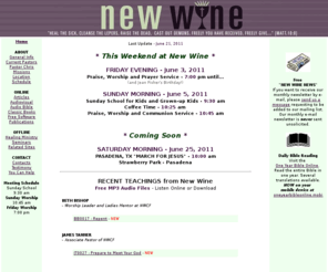 newwinechristianfellowship.com: newwineonline.com - Resources for Disciples
New Wine Online offers online collections of Bible Teaching resources to help you grow in Jesus and effectively serve in Christian Ministry.