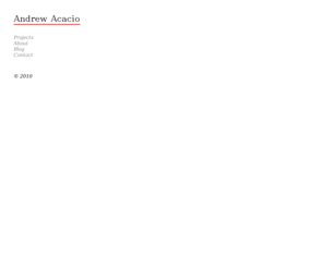 andrewacacio.com: Andrew Acacio
A contemporary Bay Area photographer currrently working on a multitude of projects.