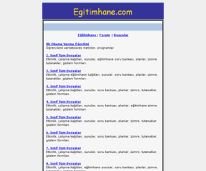 egitimhane.net: Eğitimhane.Com 2010-2011 Yıllık Planlar, Zümreler, Dosyalar, Blogcu
Eğitimhane.Com 2010-2011 Yıllık Planlar, Zümreler, Dosyalar