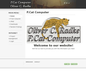 radke.net: P.Cat Computer
This is the homepage of Dr. Oliver C. Radke, P.Cat Computer