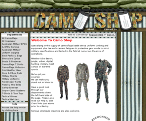 camoshop.com.au: Camo Shops Extreme Online Camouflage Clothing Depot
Whether it be desert, jungle, urban, digital, hunting, military, boot camps or extreme sports.We have you covered.