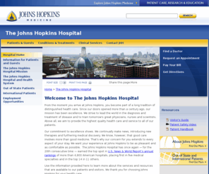 hopkinshospital.org: Welcome to The Johns Hopkins Hospital
