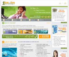 oneonone-webhosting.com: One on One Internet - For Your Life... For Your Business... Trust One on One Internet
One on One Internet offers affordable web hosting, email, and domain name registration for small businesses and personal web sites. One on One Internet also offers reseller hosting accounts.