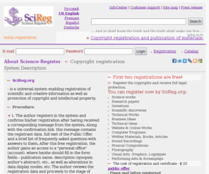 earnmorebucks.com: SciReg.org - онлайн-регистрация авторских прав
регистрация авторских прав регистрация авторских прав +на песню регистрация авторских прав +на программу регистрация авторских прав +на книгу регистрация авторских прав +на сайт регистрация авторских прав +на изображения порядок регистрации авторских прав