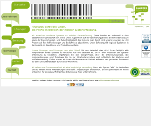 pawedes-software.com: PAWEDES - AutoID, mobile Datenerfassung, Lagerverwaltung und Sendungsverfolgung
Lagersteuerung, mobile Datenerfassung, Barcode, RFID, Motorola, MDE, Scanner, Logistik, Lagerverwaltung, AutoId, Laser, BDE, Betriebsdatenerfassung