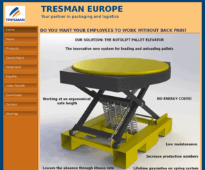 tresmaneurope.com: Tresman Europe lowering the risk of back injuries by ergonomic pallet loading and unloading
palletliften zonder energieverbruik, pallet loading no energy costs