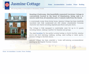 jasminecottagehunstanton.com: Jasmine Cottage: Self catering holiday accommodation in Hunstanton, Norfolk
Self catering holiday accommodation in Hunstanton, Norfolk for up to 12 people 