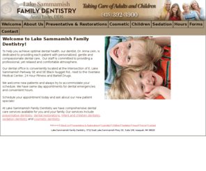 lakesammamishdentistry.com: Lake Sammamish Family Dentistry | Anna Lisin, DDS | Issaquah, Sammamish Dentist
Gentle and compassionate dental care for adults and children in Sammamish, Issaquah and surrounding areas.