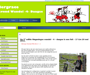 bergracewandel4daagse.nl: Bergrace Wandel 4 Daagse - 4 dagen wandelen speciaal voor kinderen | Home
Bergrace wandel 4 daagse, 4 dagen wandelen door wageningen speciaal voor kinderen. Iedere dag een andere startlocatie met de unieke Bergrace sfeer.