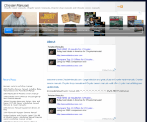 chryslermanuals.com: www.ChryslerManuals.com - chrysler manuals, chrysler repair manuals, chrysler service manuals, chrysler shop manuals, chrysler owners manuals
chrysler manuals, chrysler repair manuals, chrysler service manuals, chrysler shop manuals, and chrysler owners manuals