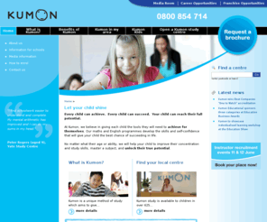 kumon.co.uk: Maths Tuition | English Tutors | Private Tutoring | Kumon UK
Kumon offers English and maths tutoring to children of all ages and abilities; instilling lifelong study skills and boosting children's confidence.