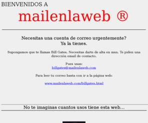 mailenlaweb.com: BIENVENIDOS A MAIL EN LA WEB ®
