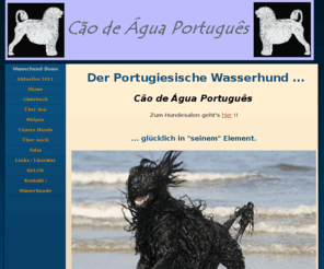 my-cao.de: Wasserhund-Home - Portugiesischer Wasserhund / Wasserhunde / Cao de Agua Portugues / Portugues Water Dog
Wichtiges über Züchter, Welpen, und die Rasse des Portugiesischen Wasserhundes finden Sie hier!