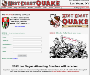 wcquake.com: Home | WEST COAST QUAKE 2011 | Blood Bowl Tournament | Los Angeles
WEST COAST QUAKE 2011 Blood Bowl tournament home page