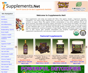 bulkacai.com: Supplements | Supplements.net
The #1 source for info on the purest, most potent organic & kosher nutritional vitamin health supplements