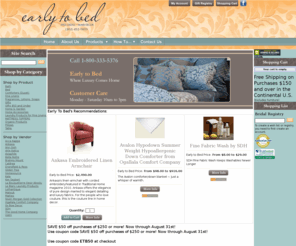 finelinensomaha.com: Designer Bed Linens SDH, Purist, Bella Notte, Home Accessories  Arte Italica, Table Art, Kim Seybert,  Ogallala Hypodown Pillows,  Comforters at earlytobed
Free Shipping on Purchases $150 and over in the Continental U.S. (Excludes Furniture).
Early To Bed -find luxury brands such as  hypoallergenic Ogallala Hypodown comforters and pillows, Ankasa, SDH Fine European Linens, Bella Notte, Purist, Legna, Leitner, Dransfield and Ross, LeBlanc Linen Wash, Towel Wash, Down Wash,  Desir Absolu,  Niven Morgan, Acca Kappa, Arte Italica. 