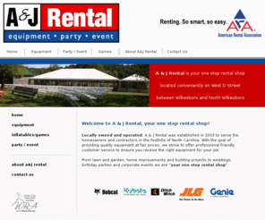 wilkesbororental.com: A&J Rental - One Stop Rental Shop, in North Wilkesboro, Wilkes NC
