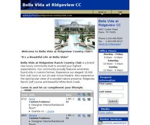 bellavidaridgeviewcountryclub.com: Find Plano apartments and homes for rent in  the GREATER DALLAS area at Bella Vida at Ridgeview CC.
Visit Bella Vida at Ridgeview CC to search and view our rental properties and apartment listings in Plano. Bella Vida at Ridgeview CC is brought to you by Rentals Inc., the leading online rental resource for both renters and property owners and managers.