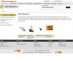 label-dispensers.net: Label Dispensers, Bench Top Electric Label Dispensers
Label-dispensers.net offers large inventory of Label Dispensers, Bench Top Electric Label Dispensers, Hand Held Label Applicators and Related Products