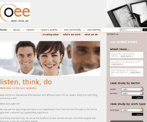 listenthinkdo.com: Welcome - OEE
Welcome to oee