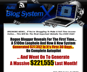 reallymakemoneyblogging.net: Make Money Blogging - Auto Blog System X
