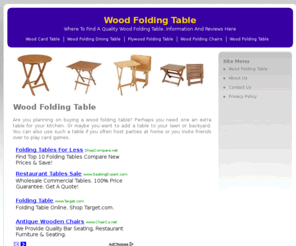 woodfoldingtable.net: Wood Folding Table
Looking for a wood folding table? If you are, be sure to read up on this before heading out to pick one up!