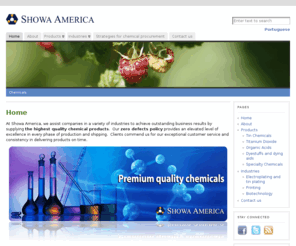 showa-america.com: Showa America produces and supplies premium quality chemicals
Showa America assists companies in a variety of industries to achieve outstanding business results by supplying the highest quality chemical products.