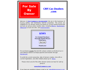 cnycardealers.com: CNYCarDealers.com - Buy It Now!
This Domain Name is currrently For Sale by Dot Commerce Incorporated