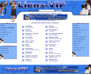 liens-vip.com: Liens-VIP
Liens-VIP vous propose une selection des meilleurs liens du net : Humour, bons-plans, vidéos, célébrités !