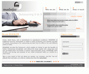 munimjee.com: :: Munimjee ::    Outsourcing 0 to 9  :: One VISION to DELIVER :: 
MUNIMJEE (A traditional word for 