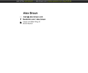 alex-braun.com: alex braun . com - /root
private portfolio and homepage of alex braun