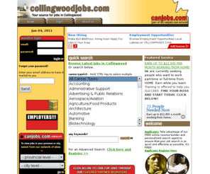 collingwoodjobs.com: collingwoodjobs.com: Collingwood Jobs & Employment (Ontario)
Your Employment Search Network .  Find thousands of great jobs and employment information for Collingwood.  Post your resume online for free.  Employers can post job openings and search our vast resume database full of applicant information.