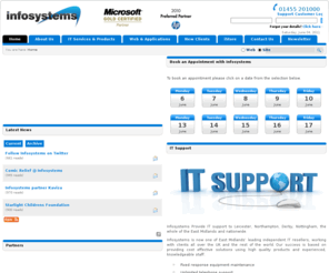 domnottom.com: IT Support, Web, Applications Development, Sales provided by Infosystems
Infosystems is a Microsoft Gold Partner and now one of the Midlands’ leading independent IT resellers, providing HP Servers, Network Storage, IT Support, Web and Applications, for clients all over the UK and the rest of the world