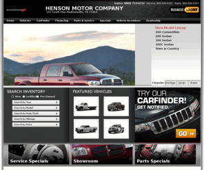 hensonmotor.com: Henson Motor Company | New Chrysler, Dodge, Jeep, Ram dealership in Madisonville, TX 77864
Madisonville, TX New, Henson Motor Company sells and services Chrysler, Dodge, Jeep, Ram vehicles in the greater Madisonville