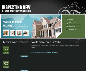 inspectingdfw.com: Inspecting DFW - Home
We offer quality residential home inspections in dallas county, tarrant county, and denton county.  