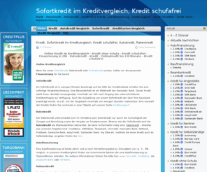 kreditcheck24.com: Sofortkredit und Kreditvergleich, Kredit schufafrei, Ratenkredit
Wenn Sie einen Sofortkredit, Autokredit oder Ratenkredit suchen, halten wir die passende Finanzierung in einem Kreditvergleich für Sie bereit. Sofortkredit und Autokredit im Kreditvergleich. Kredit schufafrei. Autofinanzierung als Onlinekredit.