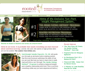 rootednutrition.com: The Awake Eating Method | Rooted Nutrition Counseling & Consulting Services
Nutritionist Natalie Pescettu is a weight loss and healthy heart specialist and author of The Awake Eating Method.