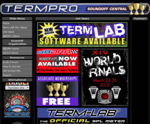 dbdrag.net: Termpro, db drag racing, spl meter, spl car audio, loudspeaker systems, wayne harris
termpro, db drag racing, spl meter, spl car audio, loudspeaker systems, wayne harris, db jams, db drag, jbl car audio, enclosure design software, jbl speakers, racing merchandise, pioneer auto stereo