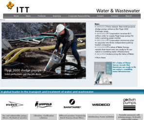 pumper.biz: ITT Water & Wastewater - Home
ITT Flygt AB is the world leading manufacturer and supplier of submersible pumps, mixers and fluid handling technology.