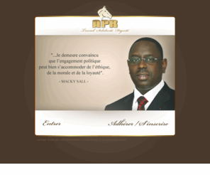 apr.sn: Macky Sall | Leader du parti politique sénégalais Alliance Pour la République (APR)
Site officiel de Macky Sall, leader de l'APR : l'actualité du leader Macky Sall de l'APR, ses discours, son agenda, son portrait, les institutions de l'APR.