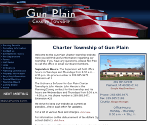 gunplain.org: Gun Plain Township, Plainwell, Michigan
Gun Plain Township, Plainwell, Michigan website